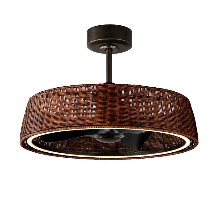 Maxim Lighting Tulum 1 Light 28" Fandelight, Dark Bronze - 61012RADBZ