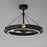 Maxim Jewel 1 Light Fandelight, Black/Gold/Beveled Crystal