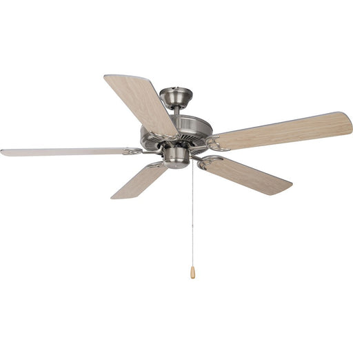 Maxim Lighting Basic-Max 52" Ceiling Fan, Nickel/Silver/Maple - 89905SNSM