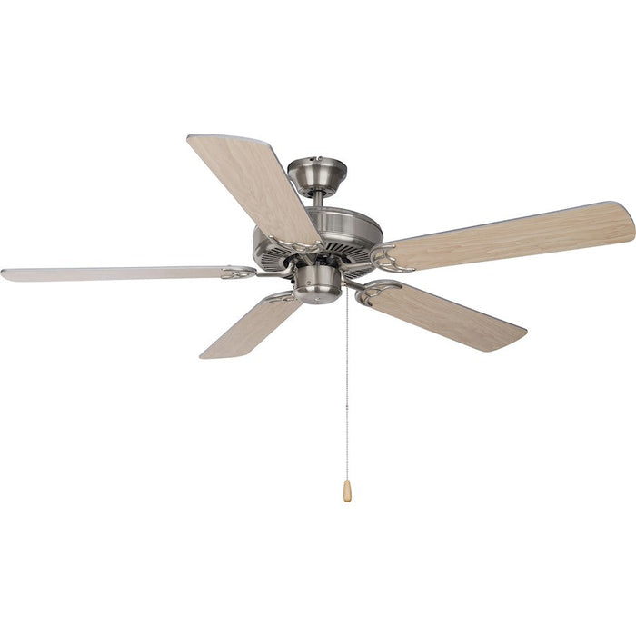 Maxim Lighting Basic-Max 52" Ceiling Fan, Nickel/Silver/Maple - 89905SNSM