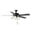 Maxim Lighting Basic-Max 4 Light Ceiling Fan, Black/Walnut/Frosted - 89907FTBKWP