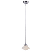 Maxim Lighting New School LED 1-Light Mini Pendant, Nickel/White - 90240SWSN