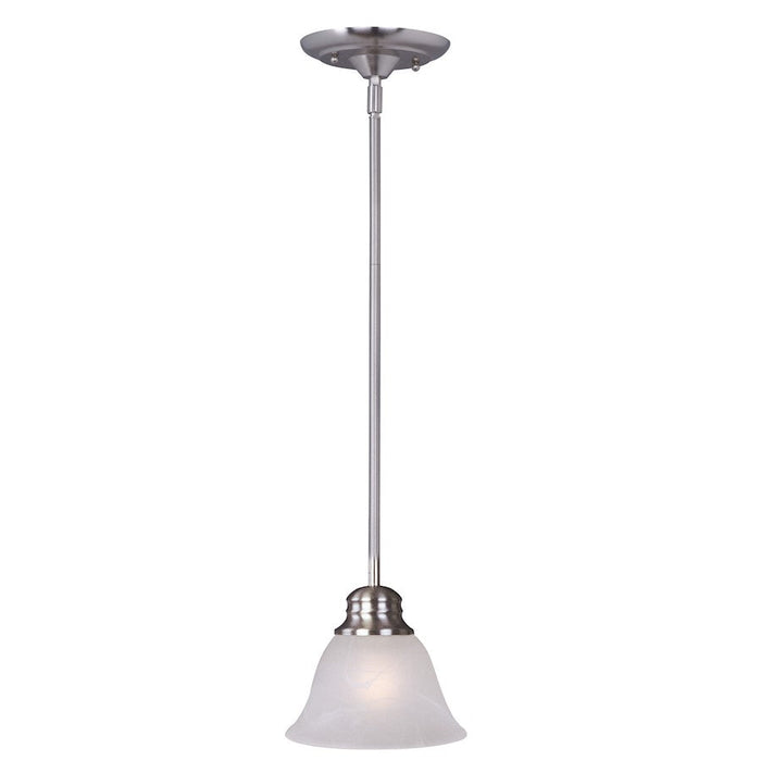 Maxim Lighting Malaga 1-Light Mini Pendant, Satin Nickel with Marble - 91067MRSN