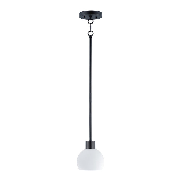 Maxim Lighting Coraline 1-Light Mini Pendant, Black/Satin White - 91270SWBK