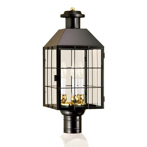 Norwell Lighting American Heritage 3 Light Post, Black - 1056-BL-CL