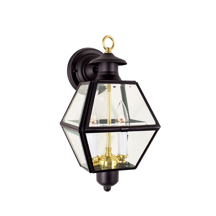 Norwell Lighting Olde Colony 2 Light 14.50" Sconce, Black - 1063-BL-BE