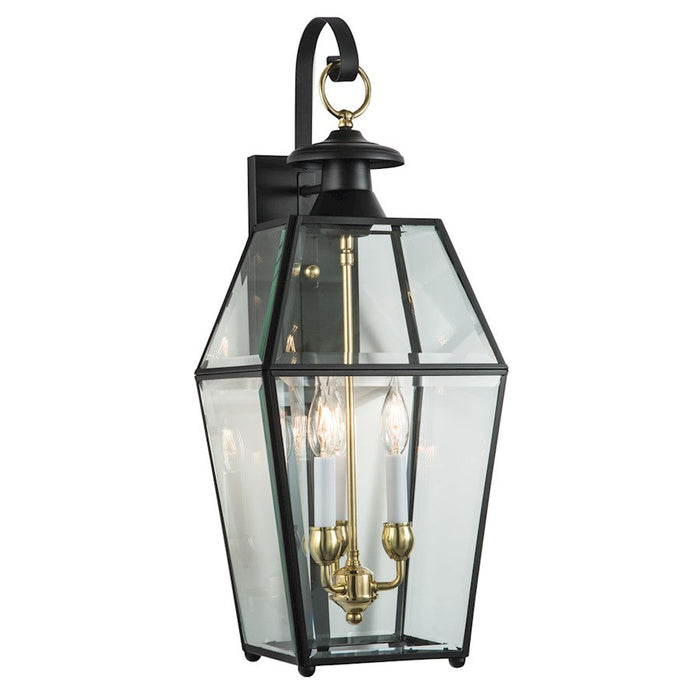 Norwell Lighting Olde Colony 3 Light Sconce, Black - 1067-BL-BE