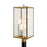 Norwell Lighting Back Bay 3 Light Post Lantern, Aged Brass - 1152-AG-CL