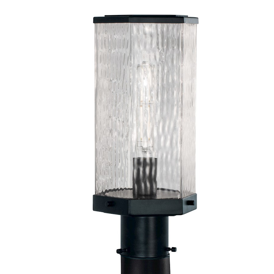 Norwell Lighting Polygon 1 Light Post, Matte Black - 1177-MB-WAV