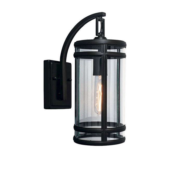 Norwell Lighting New Yorker 1 Light Outdoor 14" Sconce, Black - 1190-ADB-CL