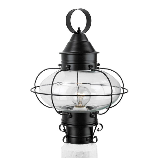 Norwell Lighting Cottage Onion Medium 1 Light Post, Black/Clear - 1321-BL-CL