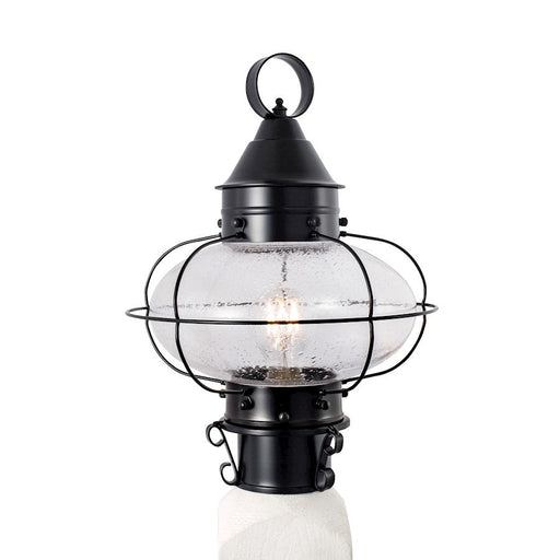 Norwell Lighting Cottage Onion Medium 1 Light Post, Black/Seeded - 1321-BL-SE