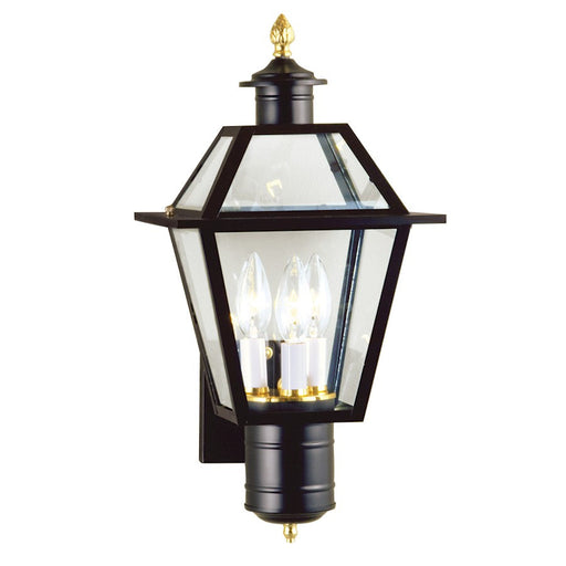 Norwell Lighting Lexington 3 Light Sconce, Black - 2233-BL-CL