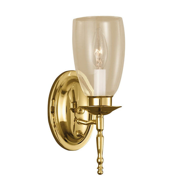 Norwell Lighting Legacy 1 Light Sconce, Polish Brass - 3306-PB