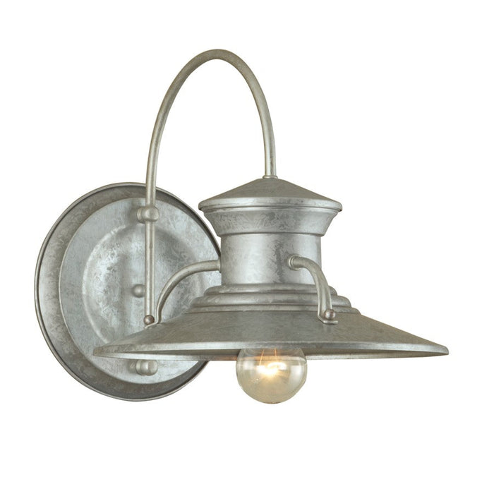 Norwell Lighting Large Budapest 1 Light Sconce, Galvanized - 5155-GA-NG