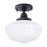 Norwell Lighting Schoolhouse 1 Light Flush Mount, Bronze/Opal - 5361F-OB-SO