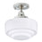 Norwell Lighting Schoolhouse 1 Light Flush Mount, P-Nickel/Stepped - 5361F-PN-ST