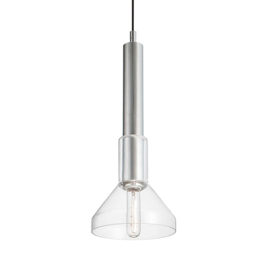 Norwell Lighting Funnel 1 Light Pendant, Polished Nickel - 5386-PN-CL