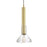 Norwell Lighting Funnel 1 Light Pendant, Satin Brass - 5386-SB-CL