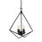 Norwell Lighting Trapezoid Cage 4 Light Chandelierg, Matte Black - 5388-MB-NG