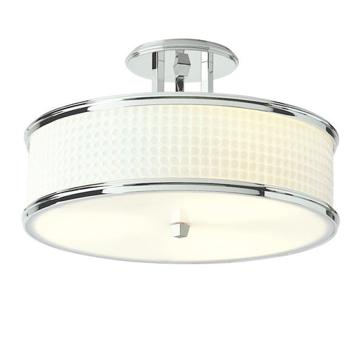 Norwell Lighting Prism 3 Light Semi-Flush Mount , Satin Brass/Glass - 5666-SB-WG