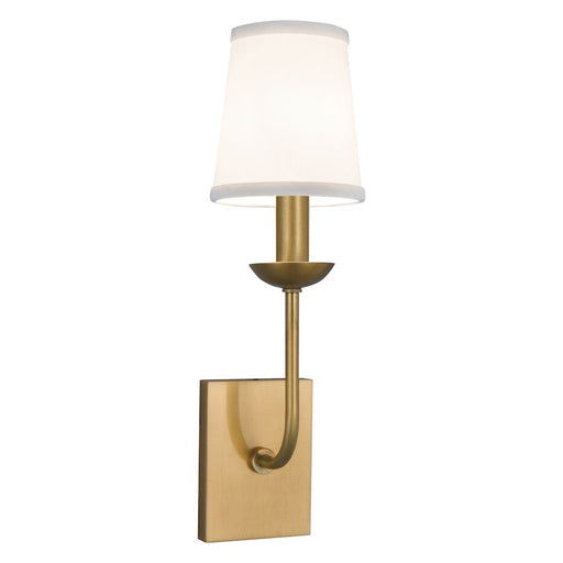 Norwell Lighting Circa 1 Light Sconce, Aged Brass/White - 8141-AG-WS