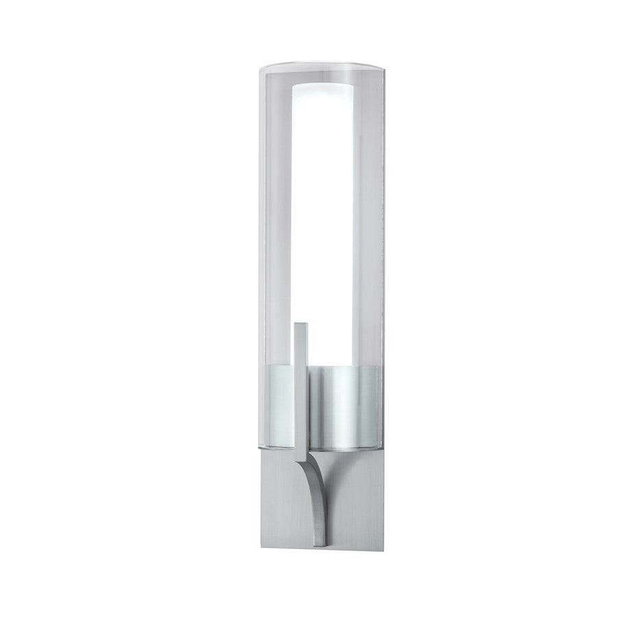 Norwell Lighting Slope 1 Light Sconce, Brushed Nickel - 8144-BN-CL