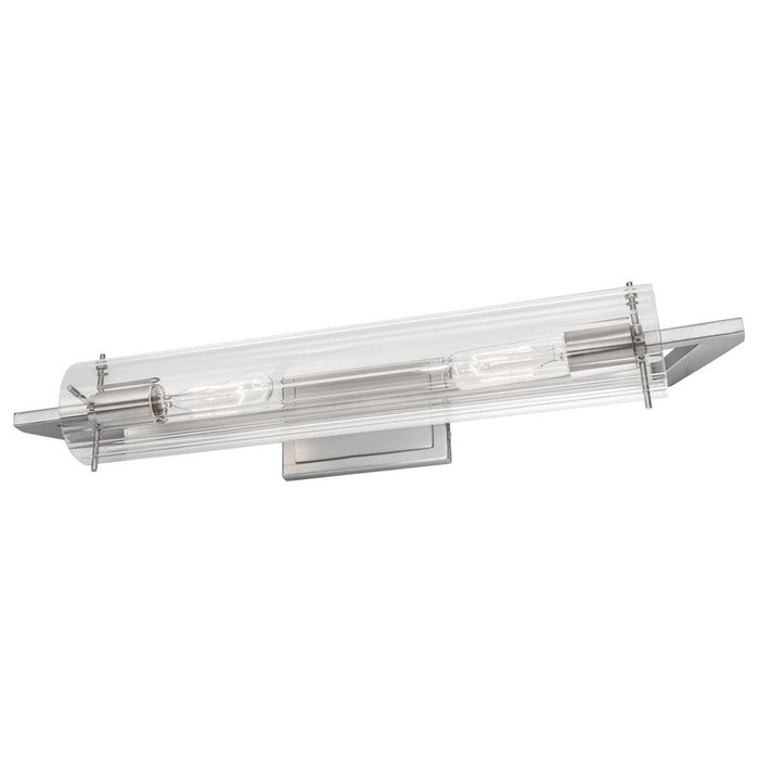 Norwell Lighting Faceted Linear 2 Light Sconce, Brushed Nickel - 8145-BN-CL