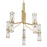 Norwell Lighting Stripe 10 Light Chandelier, Satin Brass - 8150-SB-CL