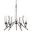 Norwell Lighting Tulip 5 Light Chandelier, Acid Dipped Black - 8154-ADB-CL