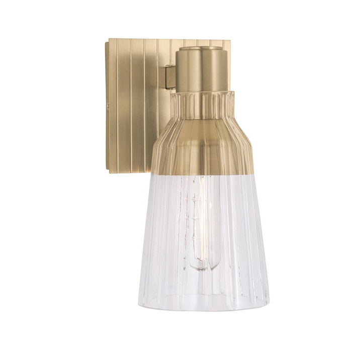 Norwell Lighting Carnival 1 Light Sconce, Satin Brass - 8157-SB-CL