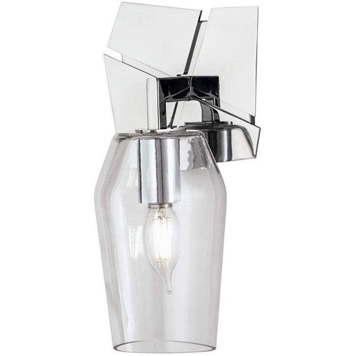 Norwell Lighting Gaia 1 Light Sconce, Chrome - 8161-CH-CL