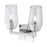 Norwell Lighting Gaia 2 Light Sconce, Chrome - 8162-CH-CL