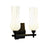 Norwell Lighting Fleur 2 Light Vanity Lighting, Matte Black/Glass - 8176-MB-MO