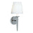 Norwell Lighting Georgetown 1 Light Sconce, Polish Nickel/White - 8212-PN-WS