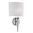 Norwell Lighting Georgetown Ada 1 Light Sconce, Polish Nickel/White - 8213-PN-WS