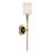 Norwell Lighting Zavier Candlestick 1 Light Sconce, Brass/BK/WH - 8221-SBMB-WS