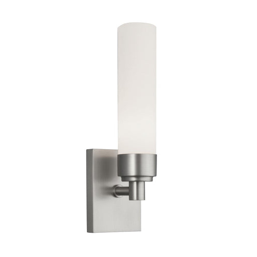 Norwell Lighting Alex 1 Light Sconce, Brush Nickel/Matte Opal - 8230-BN-MO