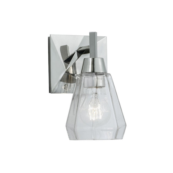 Norwell Lighting Arctic Bath Series 1 Light 5" Sconce, Nickel/Clear - 8281-PN-CL