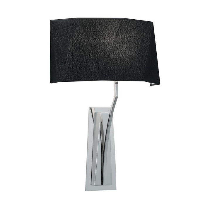 Norwell Lighting Diamond 1 Light Indoor Sconce, Nickel/Black