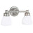 Norwell Lighting Spencer 2 Light Sconce, Brush Nickel - 8792-BN-OP