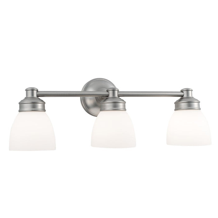 Norwell Lighting Spencer 3 Light Sconce, Brush Nickel - 8793-BN-OP