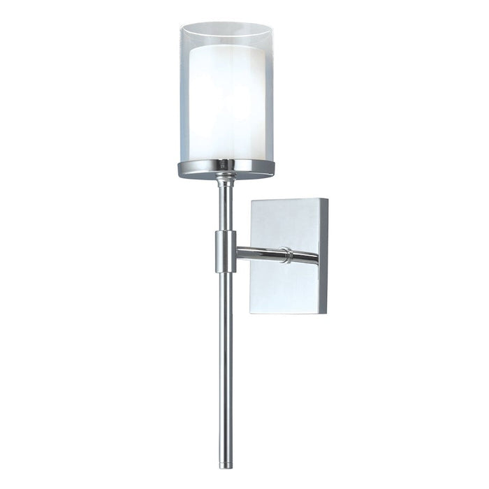 Norwell Lighting Kimberly 1 Light Sconce, Polish Nickel - 8970-PN-CL