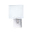 Norwell Lighting Maxwell 1 Light Sconce, Chrome/White - 8985-CH-WS