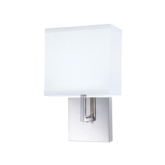 Norwell Lighting Maxwell 1 Light Sconce, Chrome/White - 8985-CH-WS