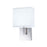 Norwell Lighting Maxwell 1 Light Sconce, Polish Nickel/White - 8985-PN-WS