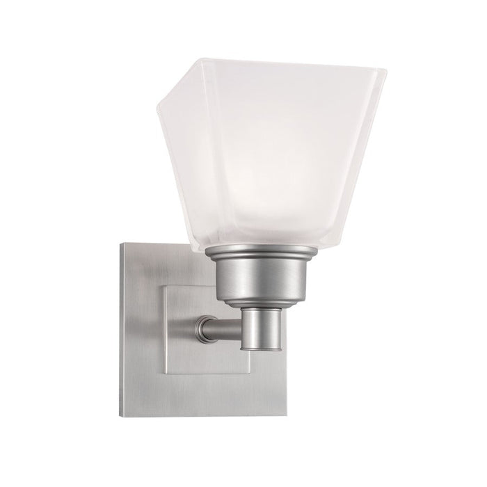 Norwell Lighting Matthew 1 Light Sconce, Brush Nickel - 9635-BN-SQ