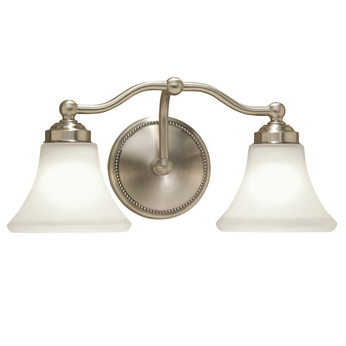 Norwell Lighting Soleil 2 Light Sconce, Brush Nickel - 9662-BN-FL