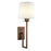 Norwell Lighting Maya Single 1 Light Sconce, Bronze/White - 9675-AR-WS