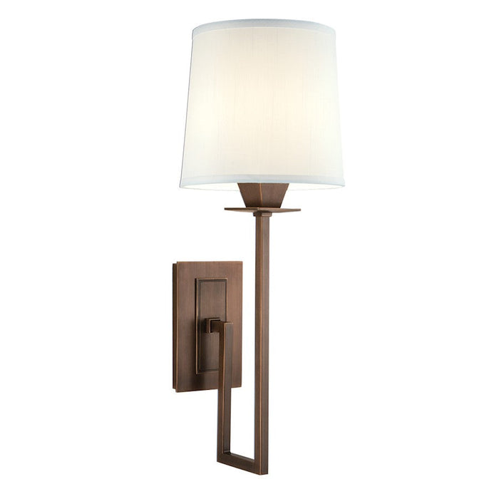 Norwell Lighting Maya Single 1 Light Sconce, Bronze/White - 9675-AR-WS